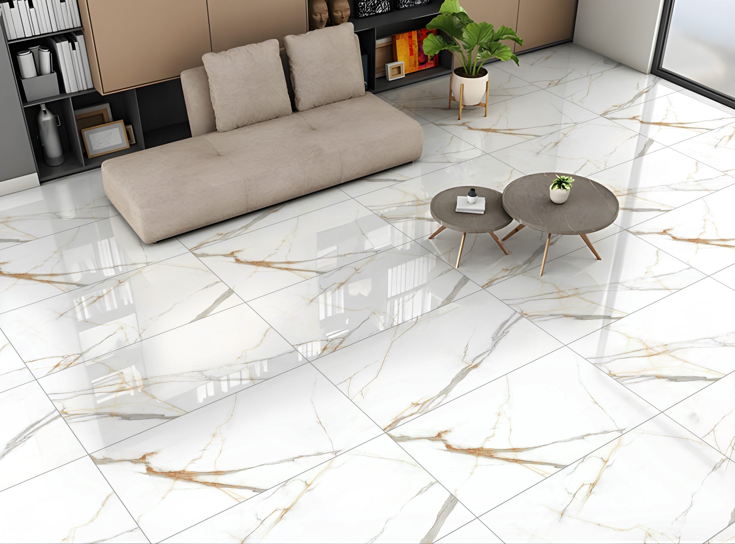Emporio Splendor Gold Matt Porcelain Tile 60x120cm