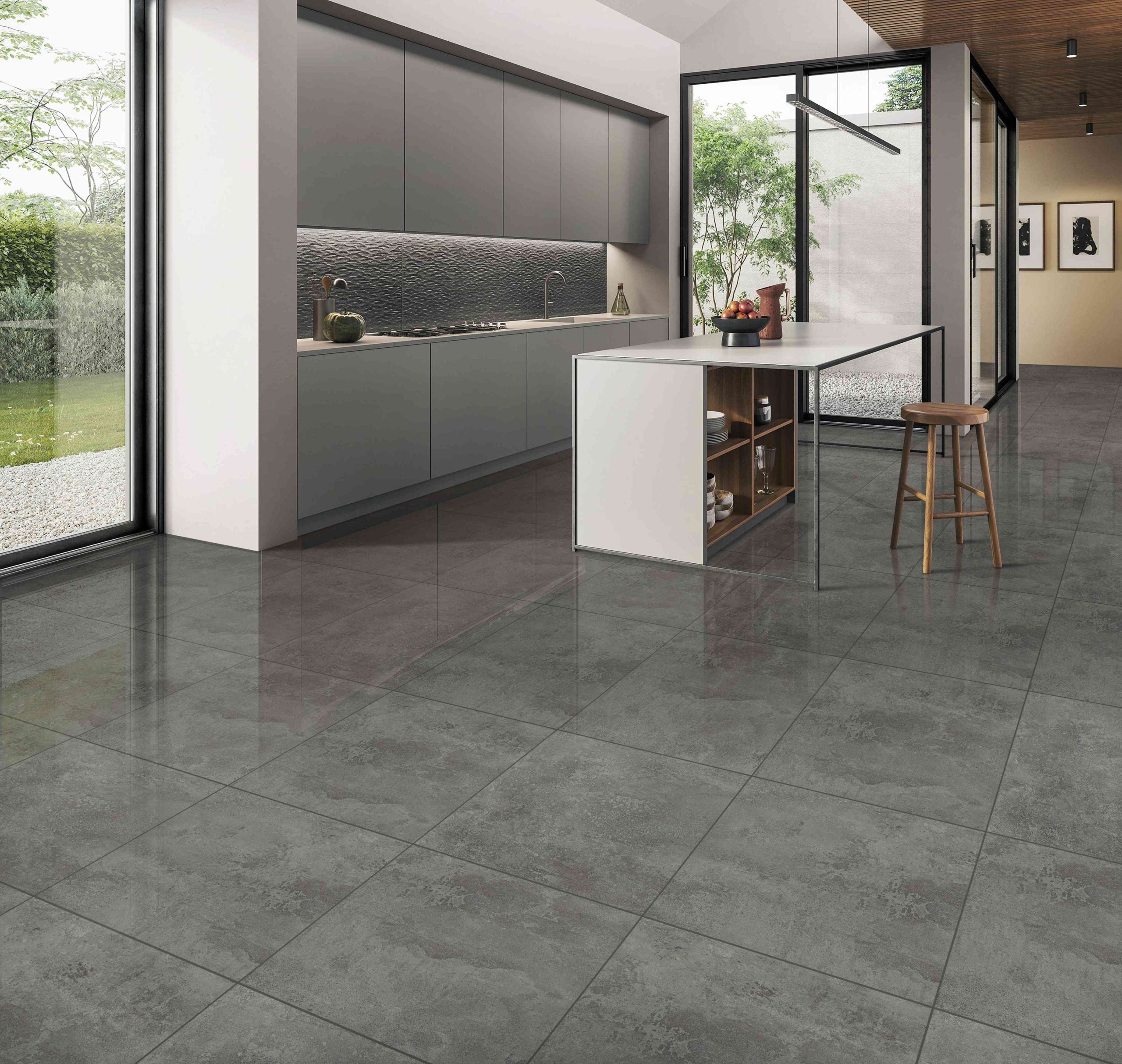 Emporio Exclusive Grey Sugar Finish Porcelain Tile 60x60cm