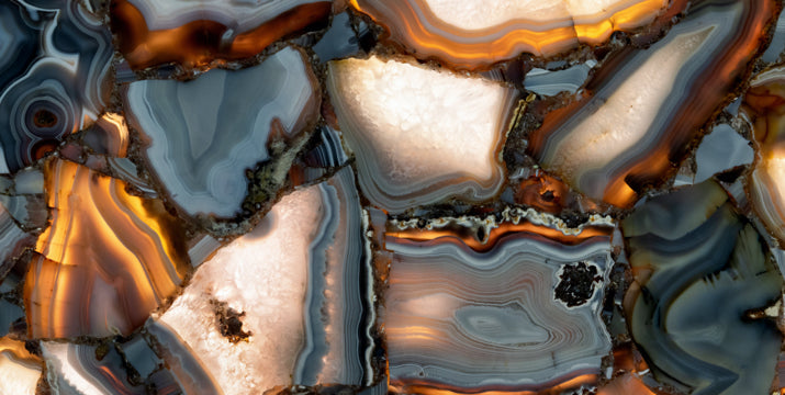 Emporia Lucent Burnt Charcoal Glass Polished Porcelain Tile 600x1200mm