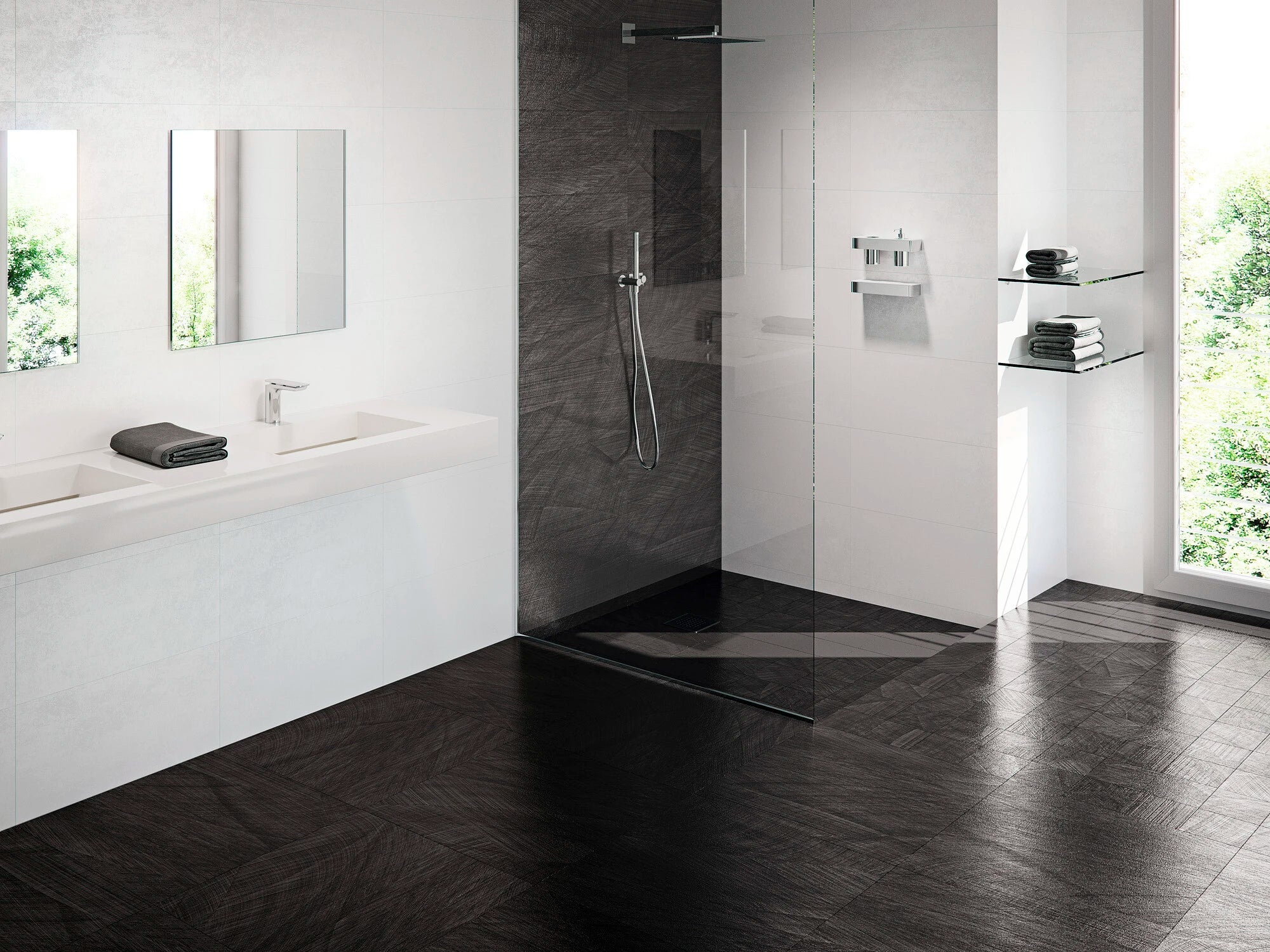 Emporia Avenue Light Grey Concrete Effect Matt Porcelain Tile 600x600mm