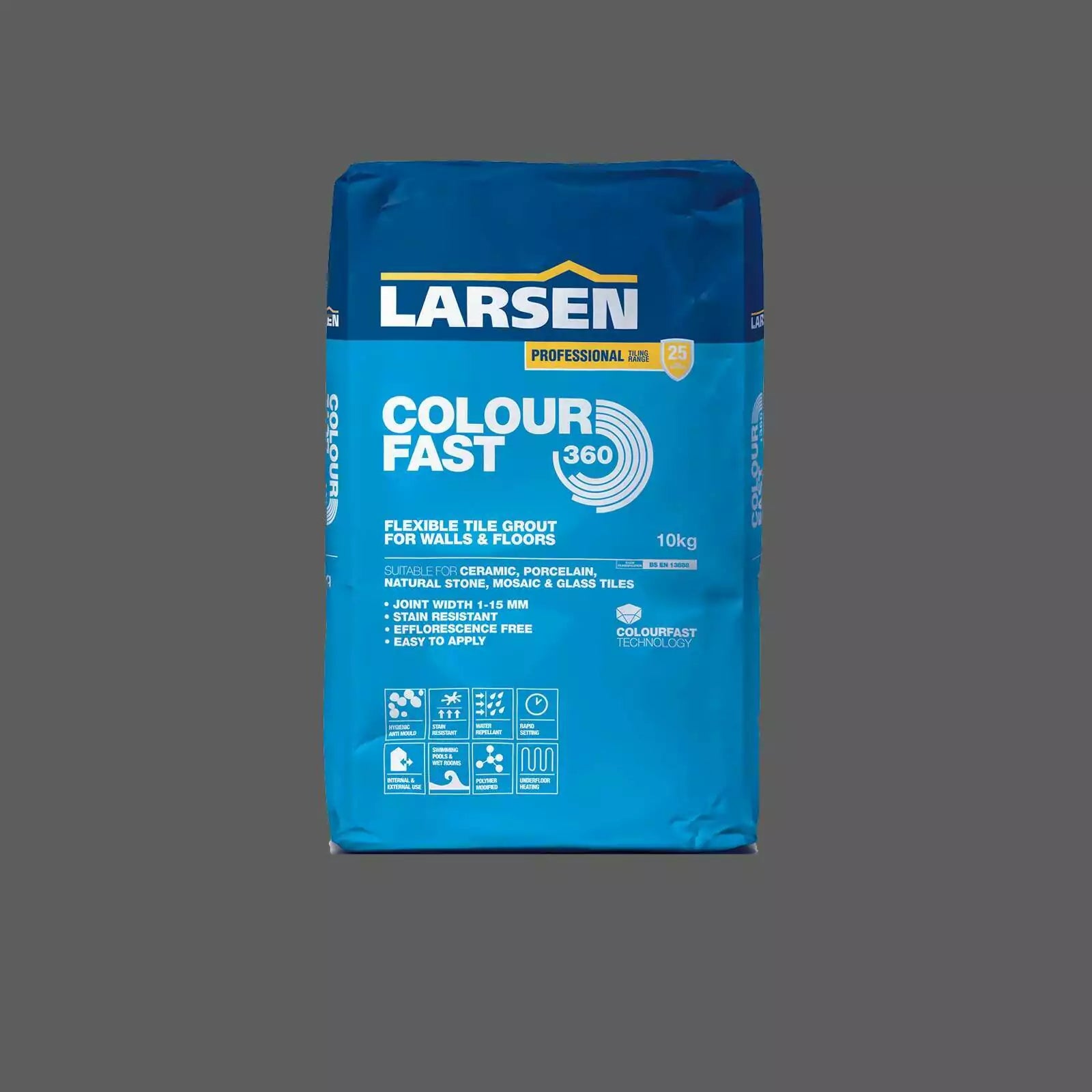 Emporia Pro Colourfast 360 Anthracite Flexible Grout 10kg