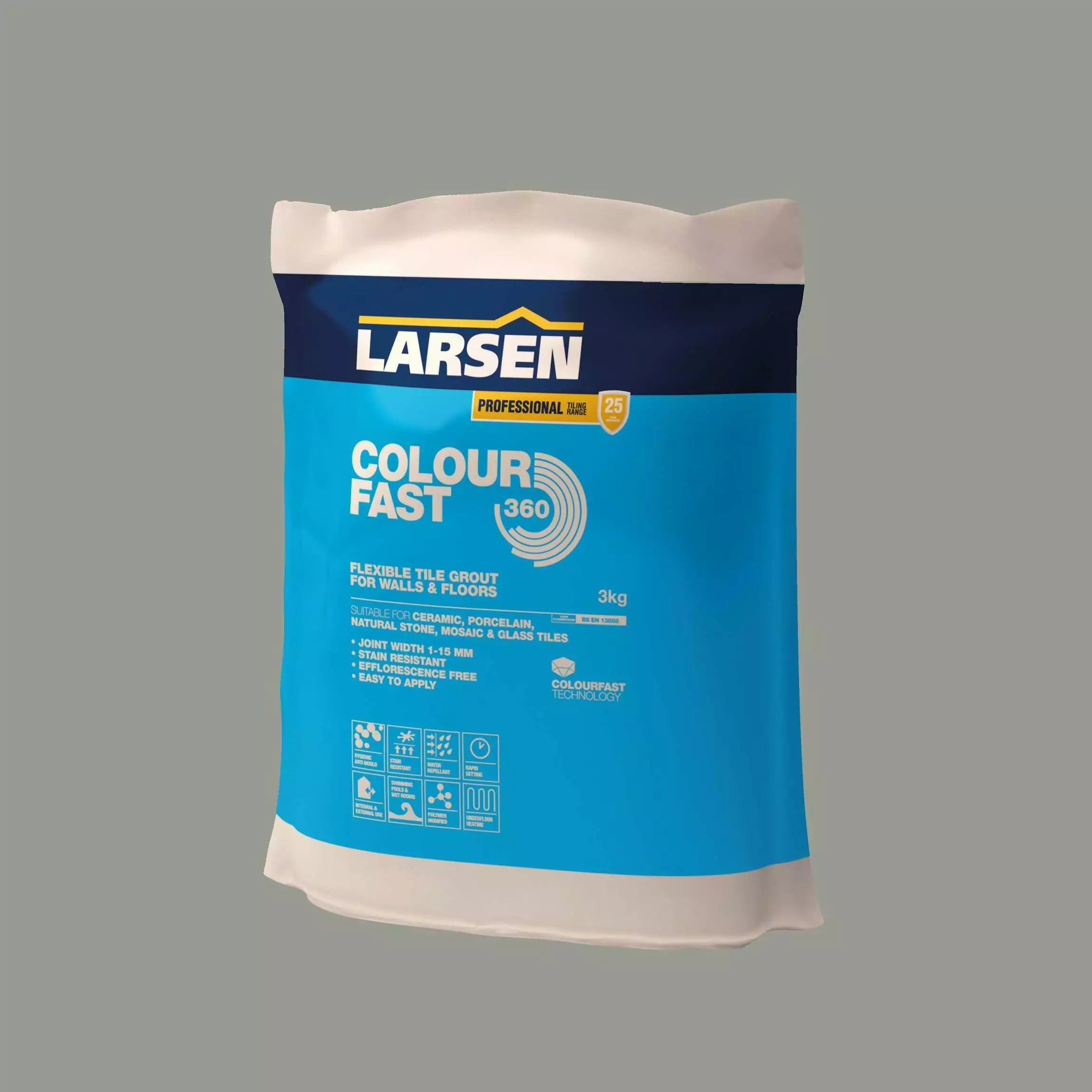 Emporia Pro Colourfast 360 Grey Flexible Grout 3kg