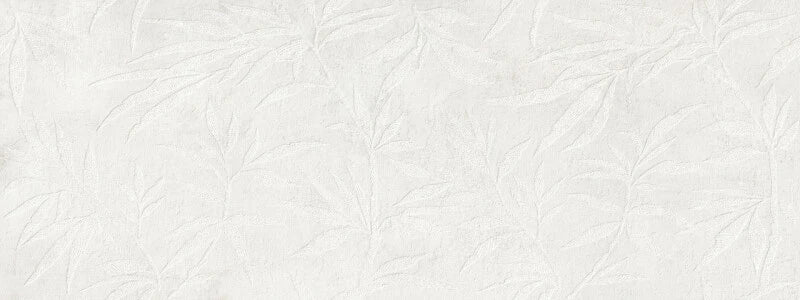 Emporia Canvas Escena White Textured Ceramic Wall Tile 450x1200mm