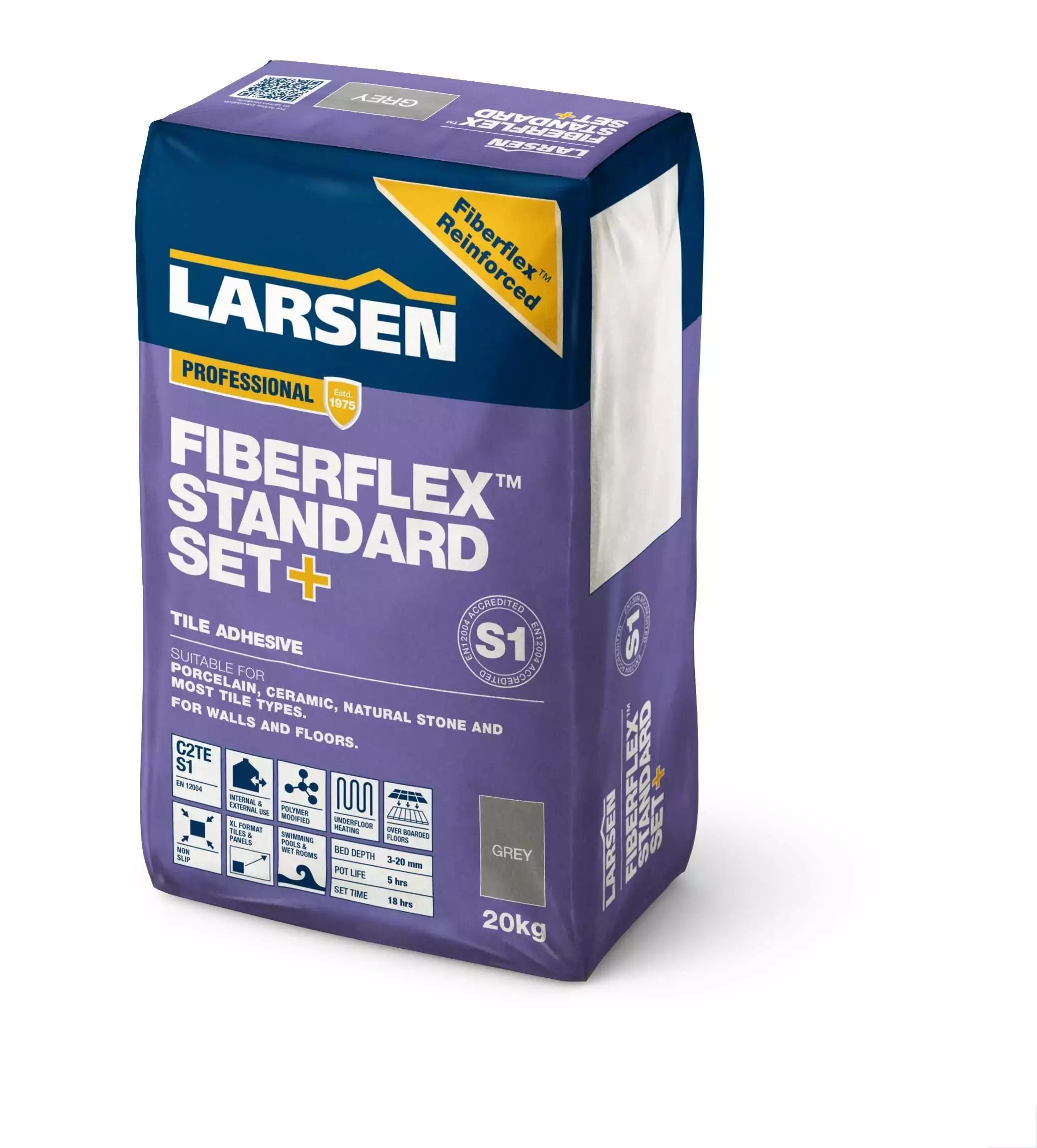 Emporia Pro Grey Thick Bed Standard Set Flexible Tile Adhesive 20kg