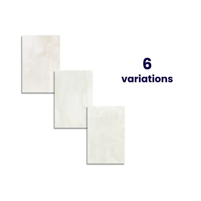 Augusta White Slate Effect Matt Porcelain Large Outdoor Slab Tile
