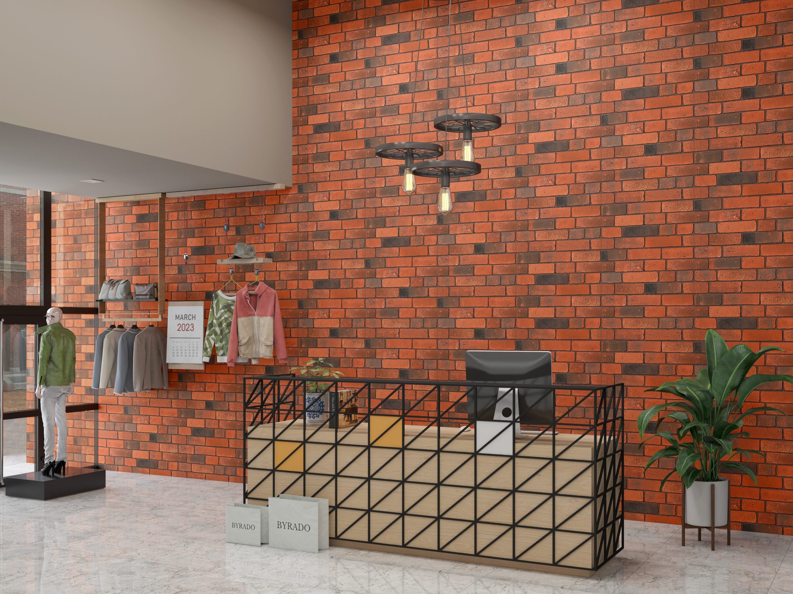 Emporio Brickstone Natural Matt Porcelain Tile 30x60cm