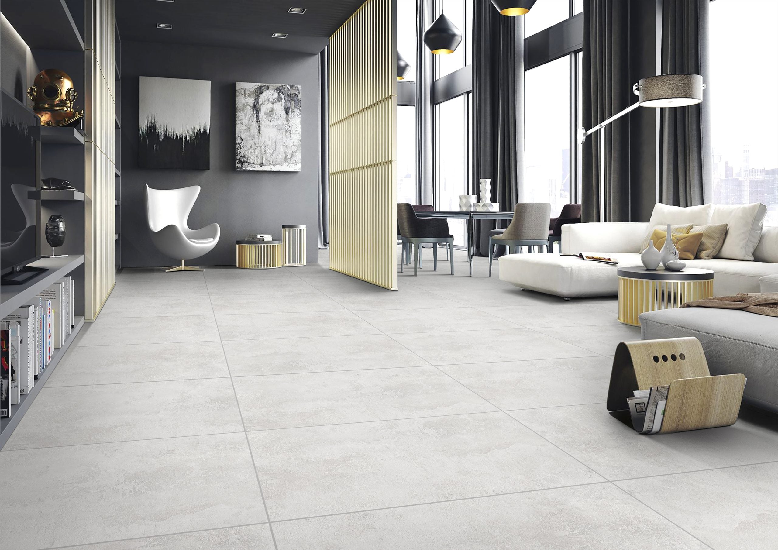 Emporio Exclusive Bianco Sugar Finish Porcelain Tile 60x60cm