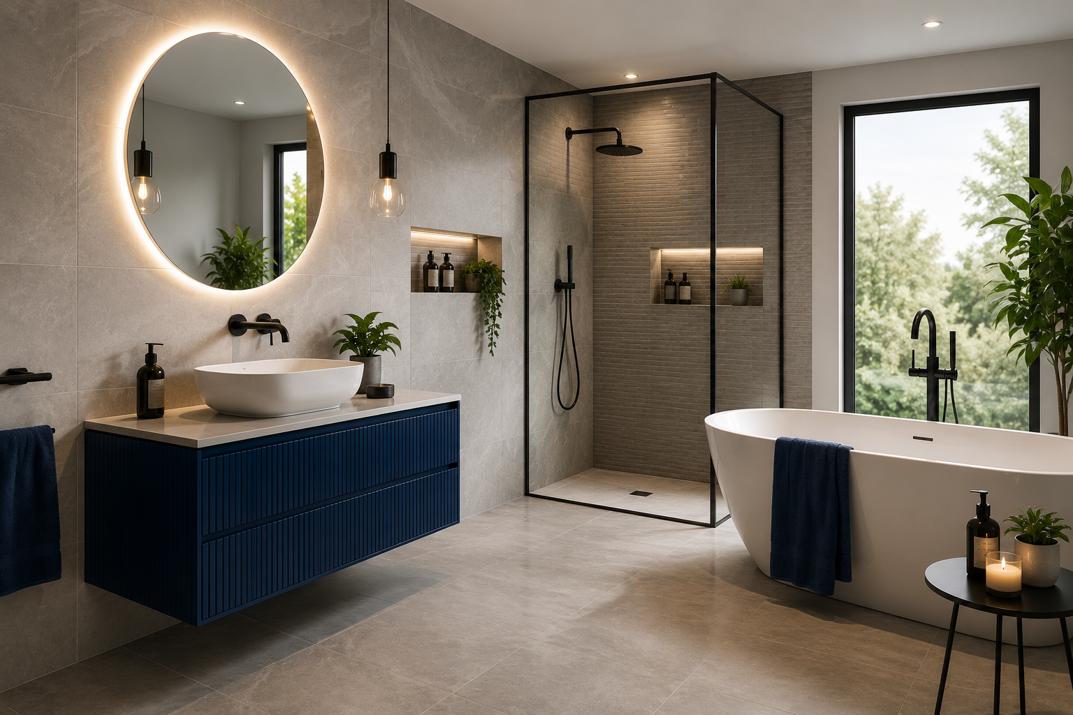 Luxury bathroom display at Emporia Tiles and Bathroom