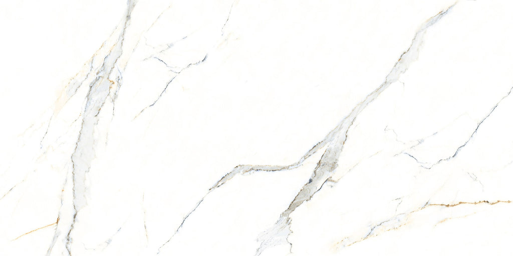 Emporio Dazzle Gold Carrara Sugar Finish Porcelain Tile 60x120cm
