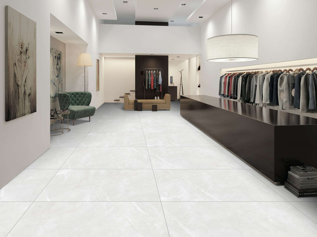 Emporio Dappled Grey Carving Matt Porcelain Tile 60x120cm