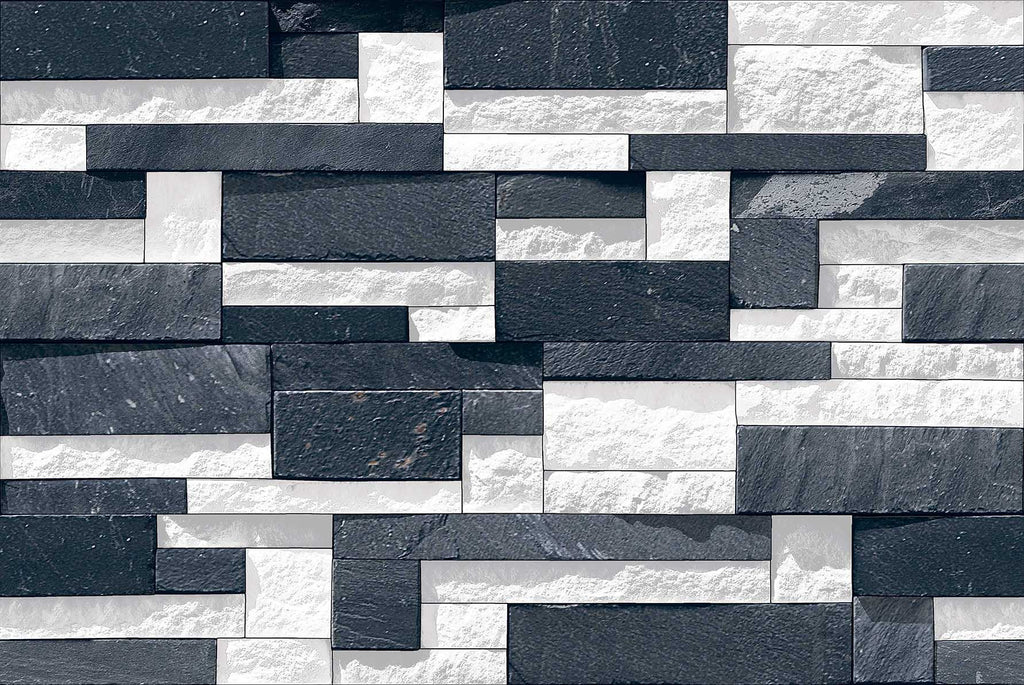 Emporio Hard Rock Black & White Matt Porcelain Tile 30x45cm