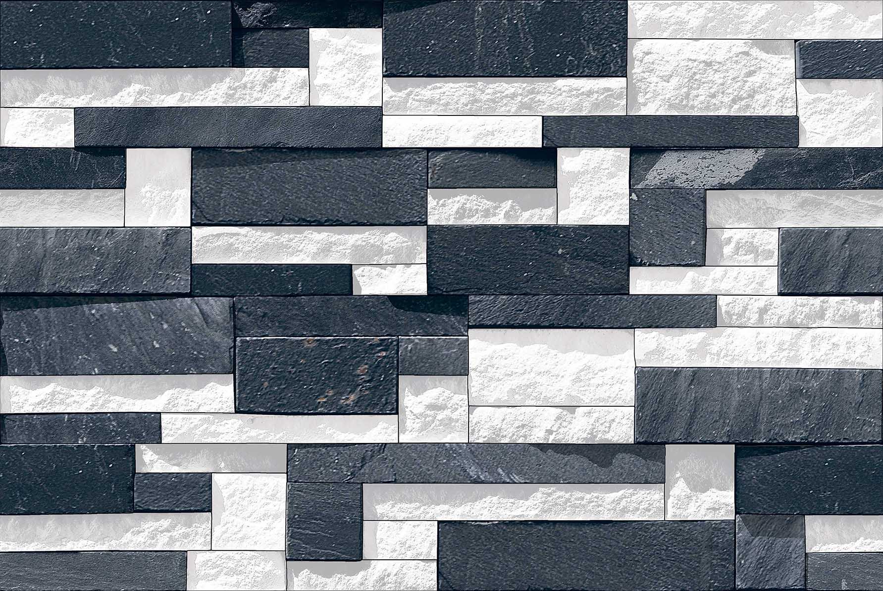 Emporio Hard Rock Black & White Matt Porcelain Tile 30x45cm
