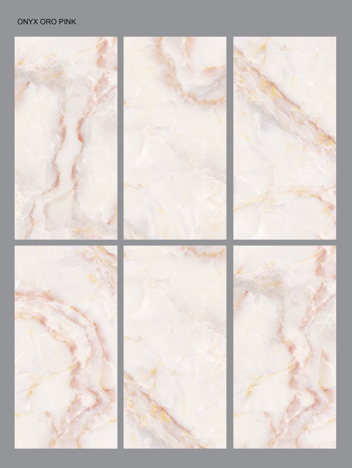Emporio Ruby Onyx Pink Matt Porcelain Tile 60x120cm
