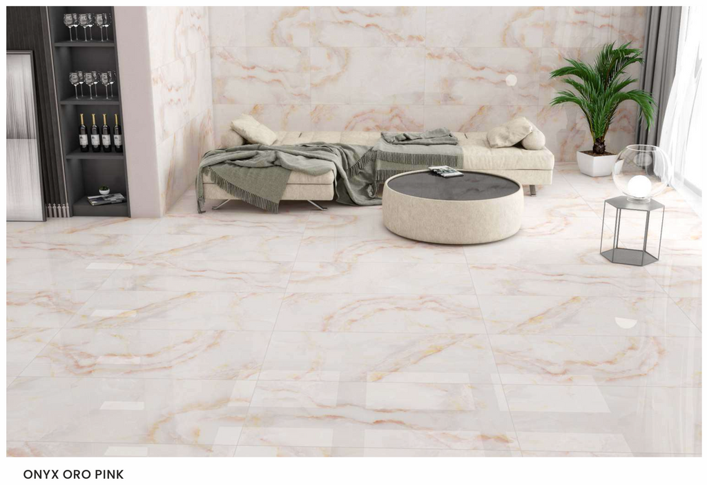 Emporio Ruby Onyx Pink Matt Porcelain Tile 60x120cm