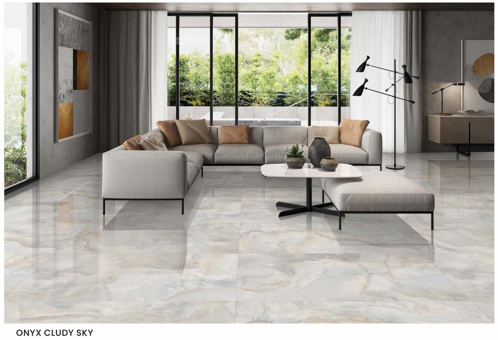 Emporio Ruby Onyx Sky Matt Porcelain Tile 60x120cm
