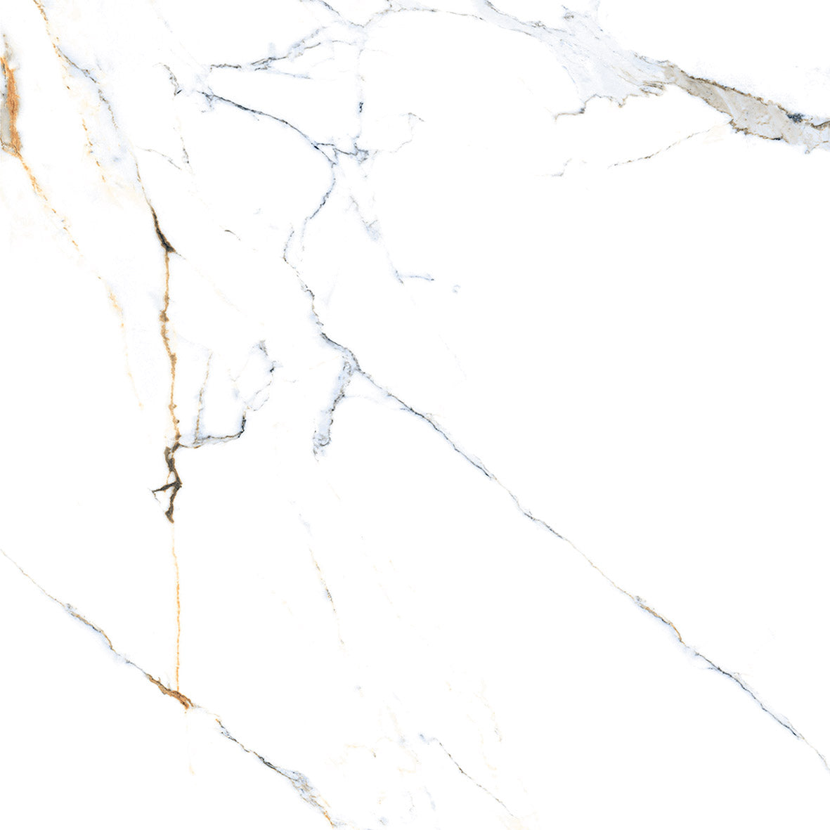 Emporio Dazzle Gold Carrara Sugar Finish Porcelain Tile 60x60cm