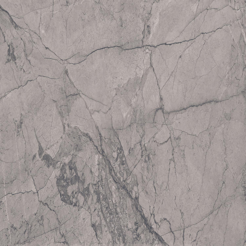 Emporio Veins Grey Metallic Carving Matt Porcelain Tile 60x60cm