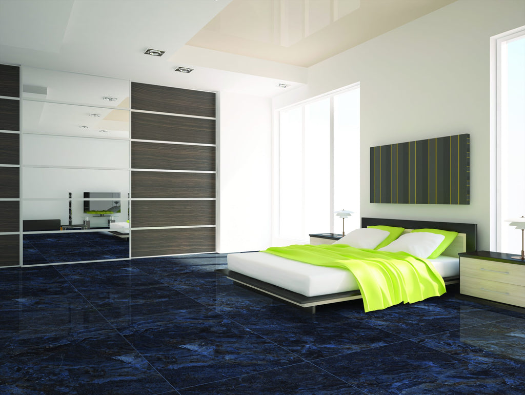 Emporia Royale Lapis Blue Polished Porcelain Tile 600x600mm