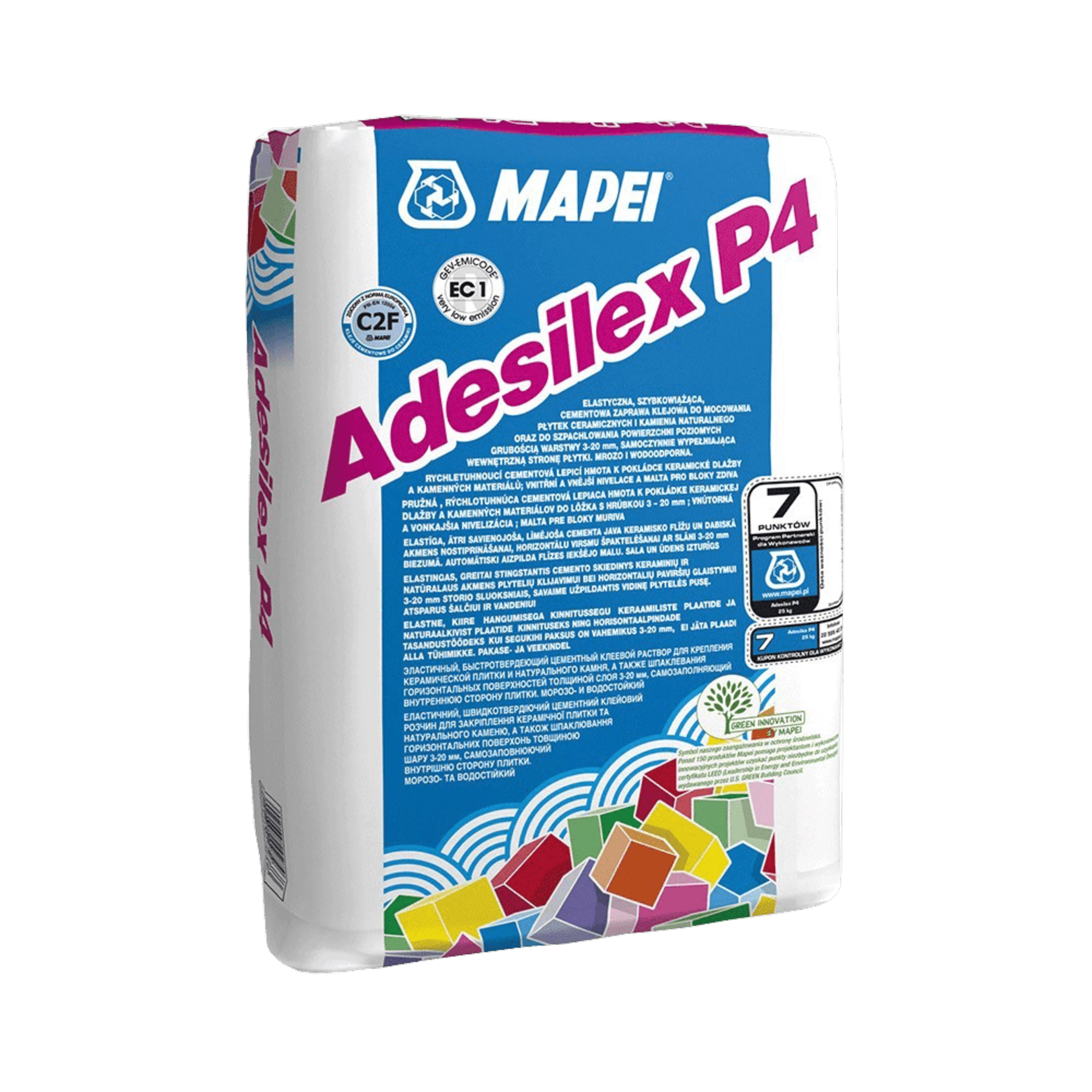Mapei Adesilex P4 Grey Thick Bed Flexible Floor Adhesive 20kg