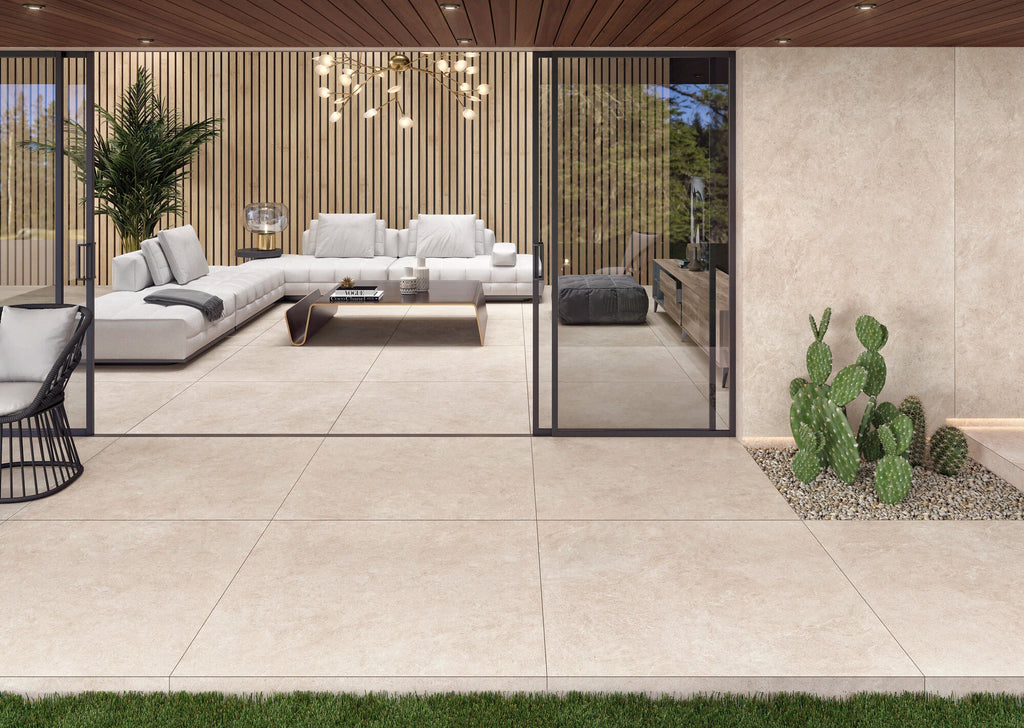 Emporia Arles Sand Stone Effect Anti-Slip Outdoor Porcelain Paving 900x900x20mm