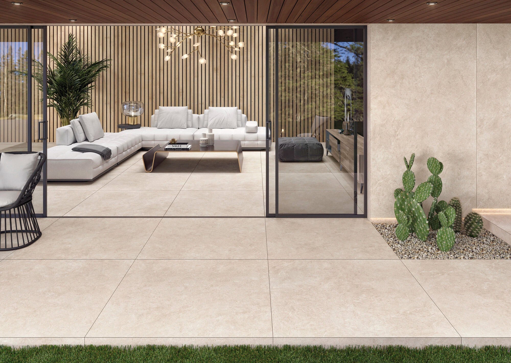 Emporia Arles Sand Stone Effect Anti-Slip Outdoor Porcelain Paving 900x900x20mm