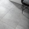 Augusta Ice Grey Slate Effect Matt Porcelain Wall & Floor Tile - 600x600mm