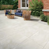 Augusta White Slate Effect Matt Porcelain Large Outdoor Slab Tile
