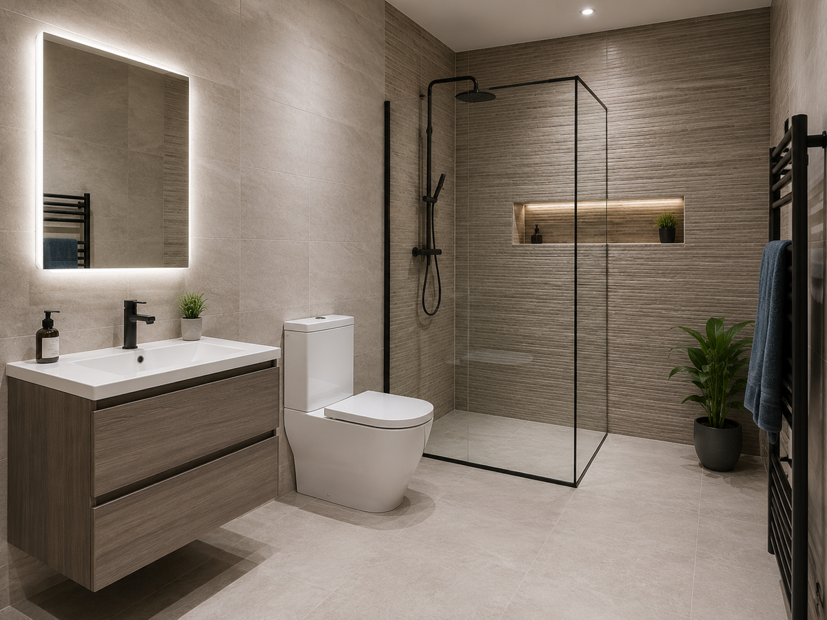 Modern bathroom suites and vanities near Walsall