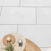 Bellevue White Matt Stone Effect Porcelain Outdoor Slab