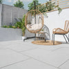 Bellevue White Matt Stone Effect Porcelain Outdoor Slab