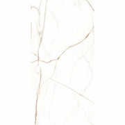 Carrera Gold Marble Effect Polished Porcelain Wall & Floor Tile - 600x1200mm