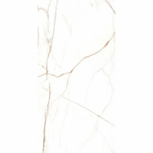Carrera Gold Marble Effect Polished Porcelain Wall & Floor Tile - 600x1200mm