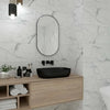 Carrera White Marble Effect Matt Porcelain Wall & Floor Tile