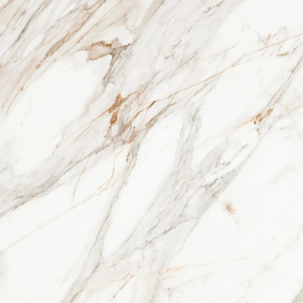 Corinto White & Gold Marble Effect Tile