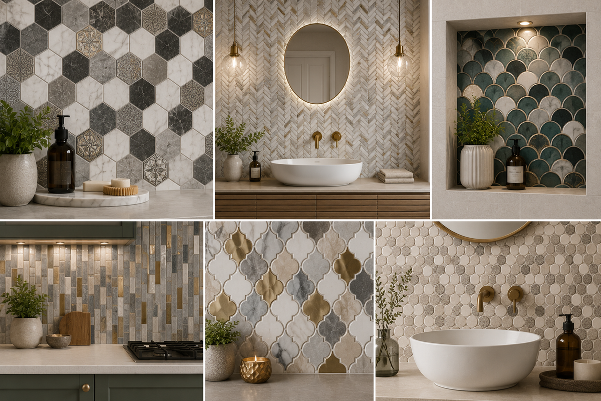 Mosaic and decorative tiles near Darlaston