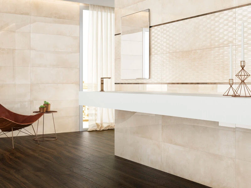 Emporia Meridian Bronze Metallic Trim Ceramic Wall Tile 15x1000mm