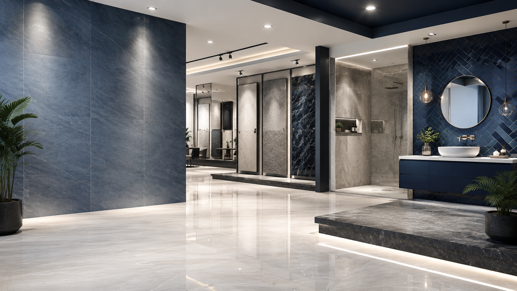 Premium tile showroom interior