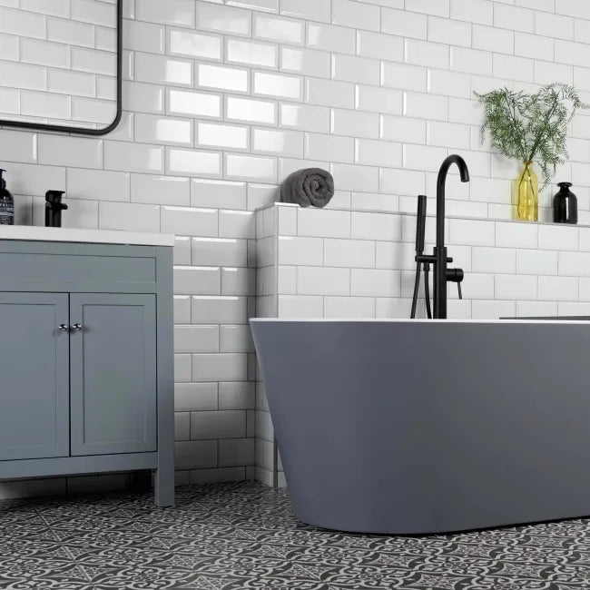 Metro White Gloss Wall Tile - 200x100mm