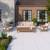 Newcon White Concrete Effect Matt Porcelain Outdoor Slab