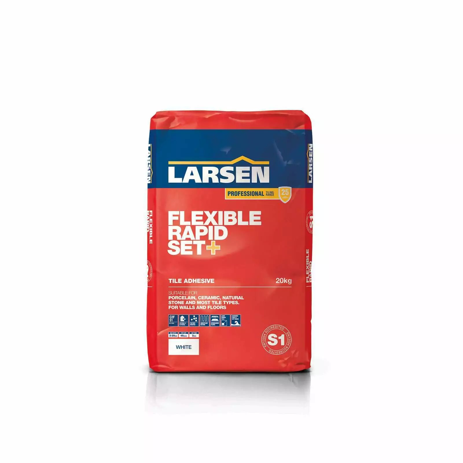 Emporia Pro White Rapid Set Flexible Tile Adhesive 20kg