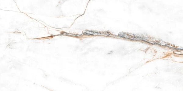 San Remo White & Gold Marble Effect Tile
