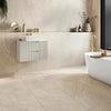 Teide Ivory Stone Effect Anti-Slip Matt Porcelain Tile - 600x1200mm